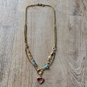 Gold tone fashion necklace